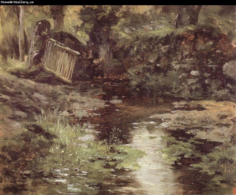 Carlos de Haes A Stream at Pont-Aven